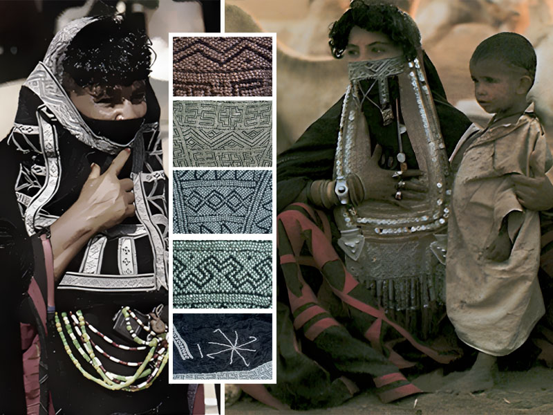 L’habit traditionnel des femmes de la tribu des Rachaidas, à l’ouest du Royaume d’Arabie Saoudite